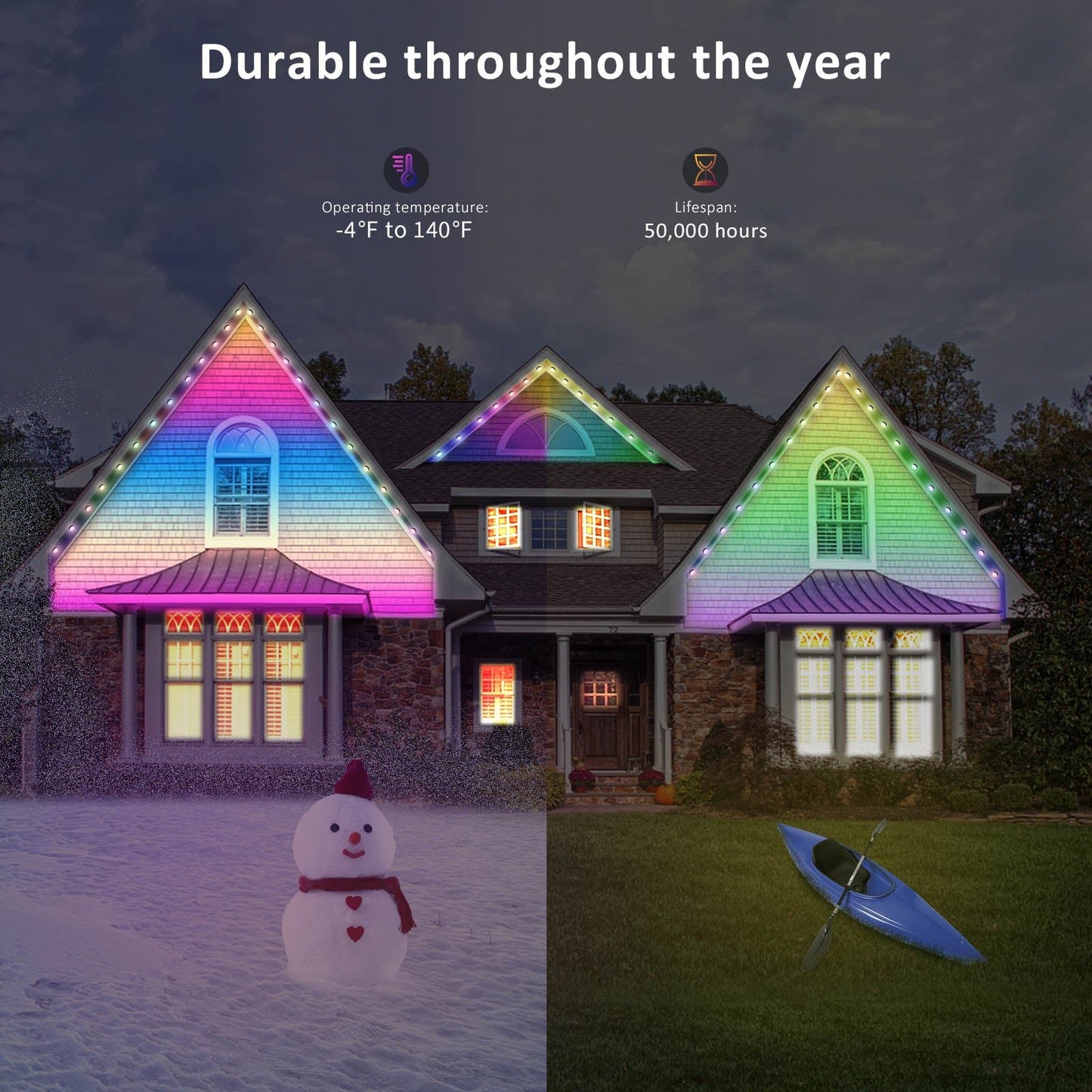 🎅 Early Christmas 49%OFF - Smart Rainbow LED Permanent Outdoor Light - Smartlight 🎁