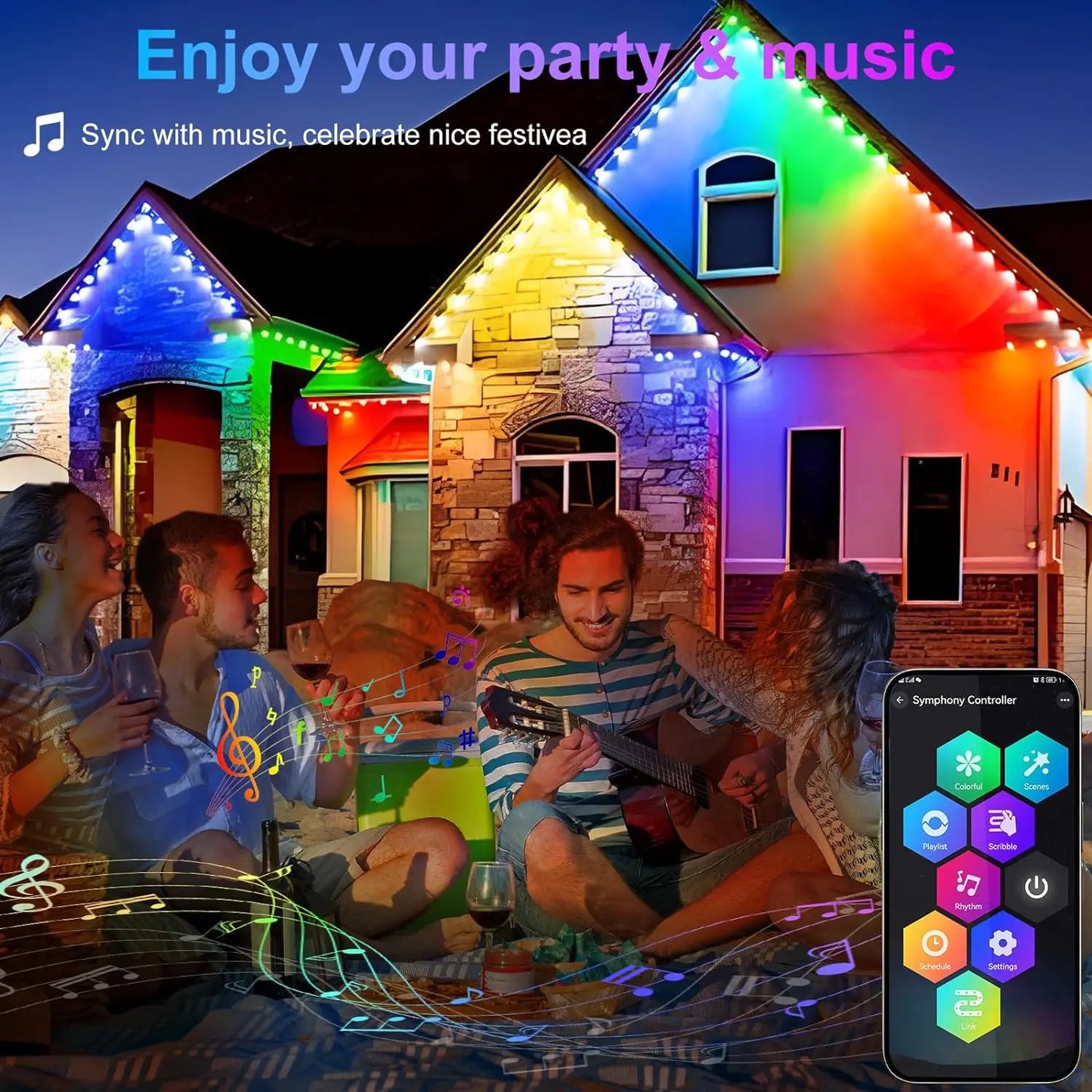 🎅 Early Christmas 49%OFF - Smart Rainbow LED Permanent Outdoor Light - Smartlight 🎁