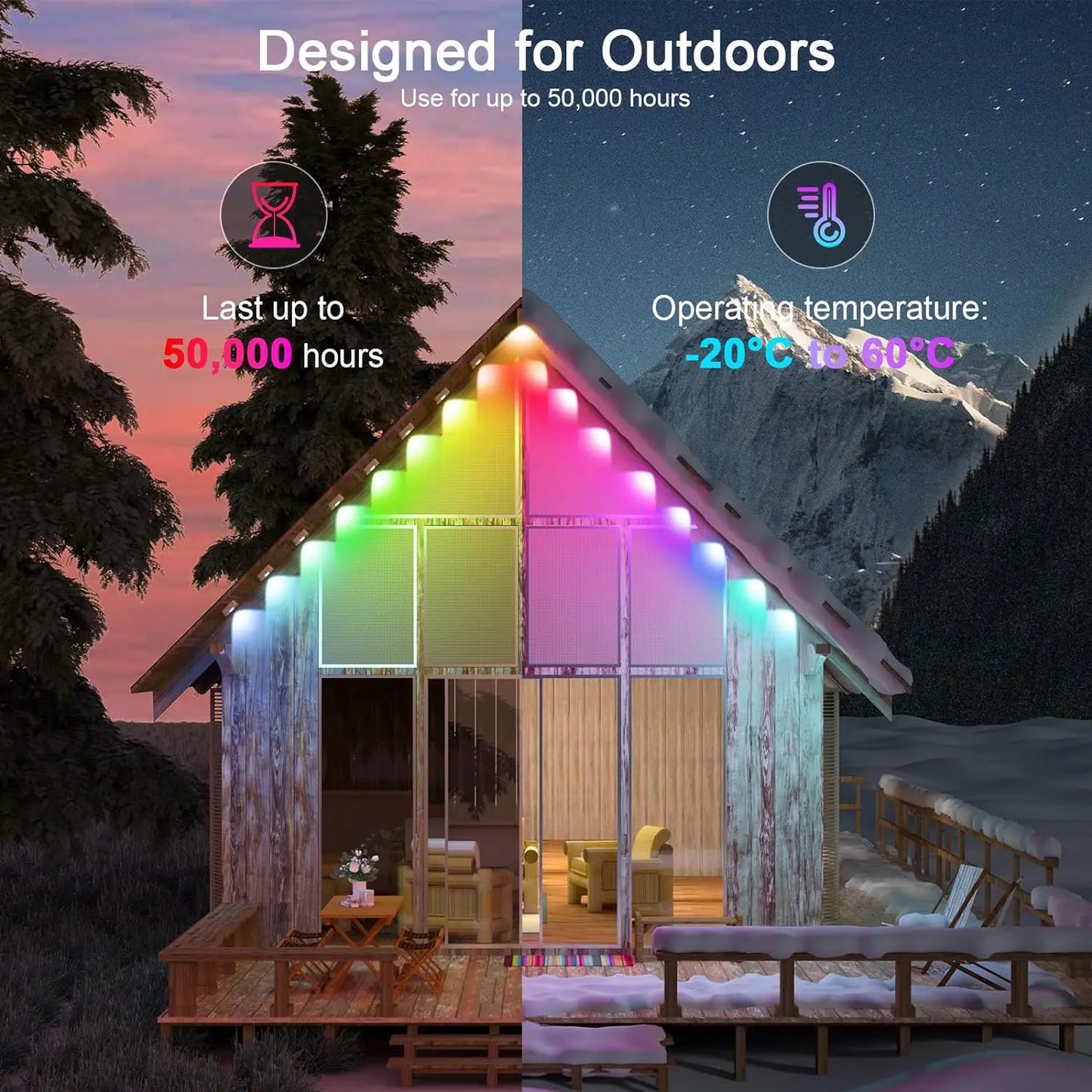 🎅 Early Christmas 49%OFF - Smart Rainbow LED Permanent Outdoor Light - Smartlight 🎁